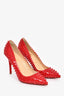 Christian Louboutin Red Patent Spiked Heels Size 39.5