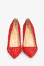 Christian Louboutin Red Patent Spiked Heels Size 39.5