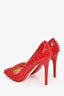 Christian Louboutin Red Patent Spiked Heels Size 39.5