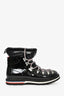 Moncler Black Patent Tied Snow 'Extra Light' Booties Size 39
