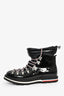 Moncler Black Patent Tied Snow 'Extra Light' Booties Size 39