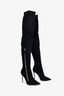 Gianvito Rossi Black Suede Thigh High Heeled Boots Size 39