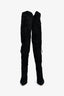 Gianvito Rossi Black Suede Thigh High Heeled Boots Size 39