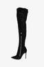 Gianvito Rossi Black Suede Thigh High Heeled Boots Size 39