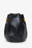 Saint Laurent Black Calfskin Leather Small Talitha Bucket Bag