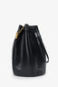 Saint Laurent Black Calfskin Leather Small Talitha Bucket Bag