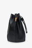 Saint Laurent Black Calfskin Leather Small Talitha Bucket Bag