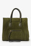 Celine Green Suede Luggage Phantom Top Handle