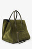 Celine Green Suede Luggage Phantom Top Handle