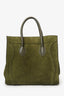 Celine Green Suede Luggage Phantom Top Handle