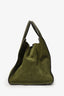 Celine Green Suede Luggage Phantom Top Handle