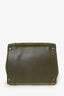 Celine Green Suede Luggage Phantom Top Handle