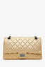 Pre-Loved Chanel™ 2008-09 Gold Metallic Quilted Aged Calfskin Reissue 2.55 Flap Bag