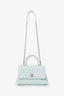 Pre-Loved Chanel™ 21S Tiffany Blue Caviar Leather Small Coco Handle
