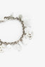 Pre-Loved Chanel™ 2010 Silver Tone/White Enamel CC Charm Bracelet