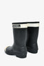 Pre-Loved Chanel™ 2019 Black/White Rubber Boots Size 37
