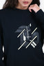 Hermès Black Graphic Print Sweatshirt Size M