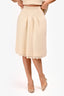 Loro Piana White Cashmere/Mohair Fervento Midi-Skirt Size XS