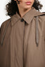 Brunello Cucinelli Khaki Hooded Bead Trim Lightweight Jacket Size 38