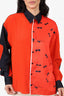 Victoria Beckham Red/Navy Silk Sunglasses Print Blouse Size 4