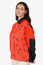 Victoria Beckham Red/Navy Silk Sunglasses Print Blouse Size 4