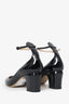 Valentino Black Patent Leather Ankle Strap Pump Size 41