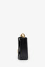 Prada Black Leather Triangle Logo Chain Shoulder Bag