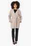 Weekend Max Mara Beige Wool Belted Coat Size 2