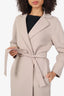 Weekend Max Mara Beige Wool Belted Coat Size 2
