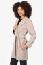Weekend Max Mara Beige Wool Belted Coat Size 2