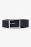 Berluti Navy Suede Leather Waist Belt Size 120 Mens
