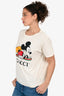 Gucci x Disney Cream Mickey Mouse Logo T-Shirt Size S