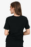 Alexander Wang Black Leopard Print Logo Short Sleeve T-Shirt Size S