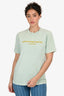 Alexander Wang Green Acid Wash Embroidered Logo T-Shirt Estimated Size S