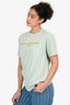 Alexander Wang Green Acid Wash Embroidered Logo T-Shirt Estimated Size S