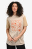 Loewe Brown/Orange Embroidered Logo Short Sleeve T-Shirt Size S