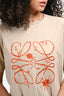 Loewe Brown/Orange Embroidered Logo Short Sleeve T-Shirt Size S