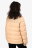Burberry Beige Quilted Detail Down Jacket Size M