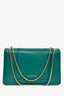 Bvlgari Green Leather Medium Serpenti Forever Shoulder Bag