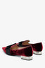 Miu Miu Burgundy Velvet Patent Bow Flats with Crystal Embellishment Size 37.5
