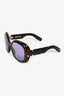 Christian Dior Brown Tortoiseshell 'Lady' Oversized Sunglasses