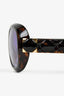Christian Dior Brown Tortoiseshell 'Lady' Oversized Sunglasses