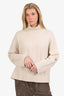 White + Warren Cream Wool/Cashmere Sweater Size M