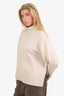 White + Warren Cream Wool/Cashmere Sweater Size M