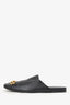 Balenciaga Black Leather 'BB' Slides Size 40.5