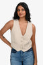 House of Harlow 1960 Cream Button Up Vest Size S
