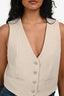 House of Harlow 1960 Cream Button Up Vest Size S