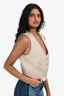 House of Harlow 1960 Cream Button Up Vest Size S