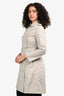 'S Max Mara Light Grey Trench Coat With Belt Size 2