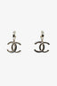 Pre-Loved Chanel™ Gold Toned Black/White CC Drop Earrings